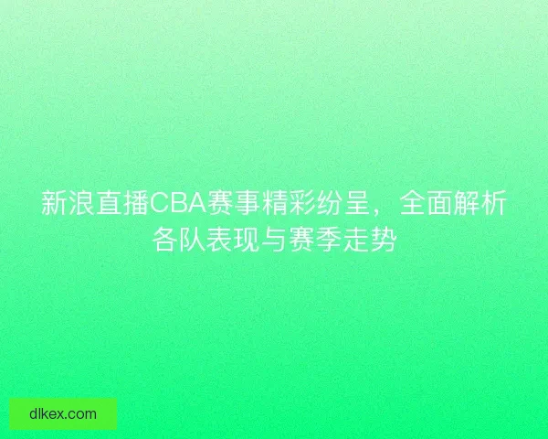 新浪直播CBA赛事精彩纷呈，全面解析各队表现与赛季走势
