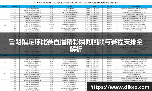 鲁朗镇足球比赛直播精彩瞬间回顾与赛程安排全解析