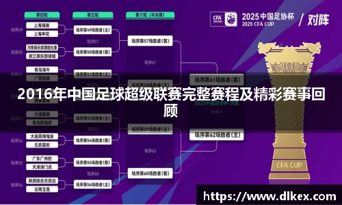 2016年中国足球超级联赛完整赛程及精彩赛事回顾